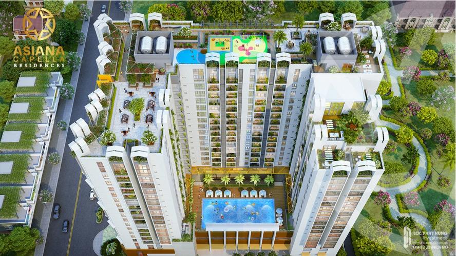 Building Asiana Capella Quận 6 Căn hộ Asiana Capella 2 phòng ngủ, hướng Đông Nam, ban công rộng.