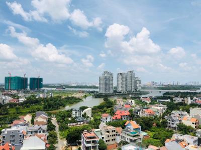 view căn hộ 1+1 phòng ngủ the sun avenue Căn hộ The Sun Avenue đón view nội khu, nội thất đầy đủ.