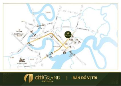 Vị trí dự án Citigrand quận 2 Căn hộ tầng 11 CitiGrand bàn giao nội thất cơ bản, hướng Tây Bắc.