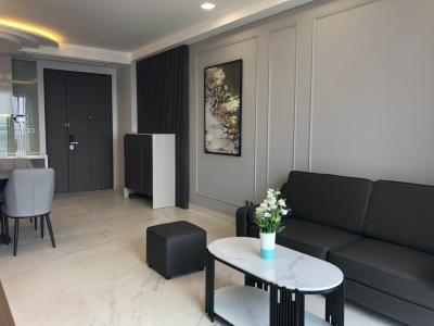 Phòng khách Phú Mỹ Hưng Midtown Căn hộ Phú Mỹ Hưng Midtown hướng Đông Nam, đầy đủ nội thất.