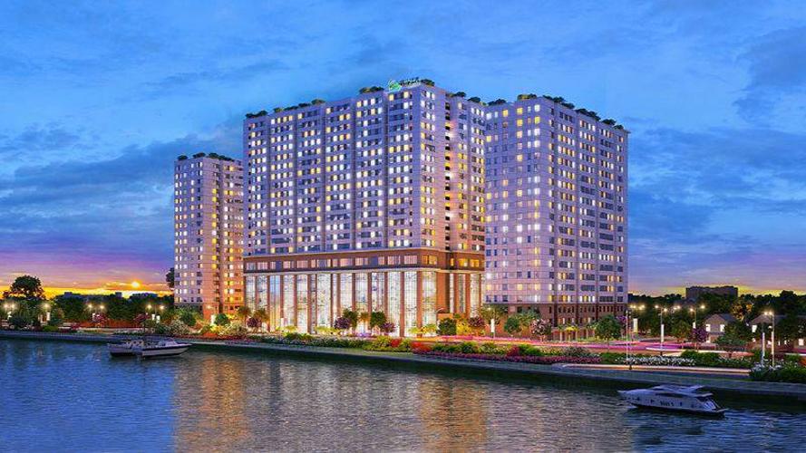 Căn hộ Green River, Quận 8 Căn hộ tầng 10 Green River hướng Tây Bắc, đầy đủ nội thất.