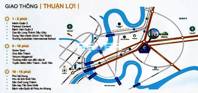 Căn hộ Centana Thủ Thiêm, Quận 2 Căn hộ Centana Thủ Thiêm tầng 8 cửa hướng Đông Nam, nội thất cơ bản.