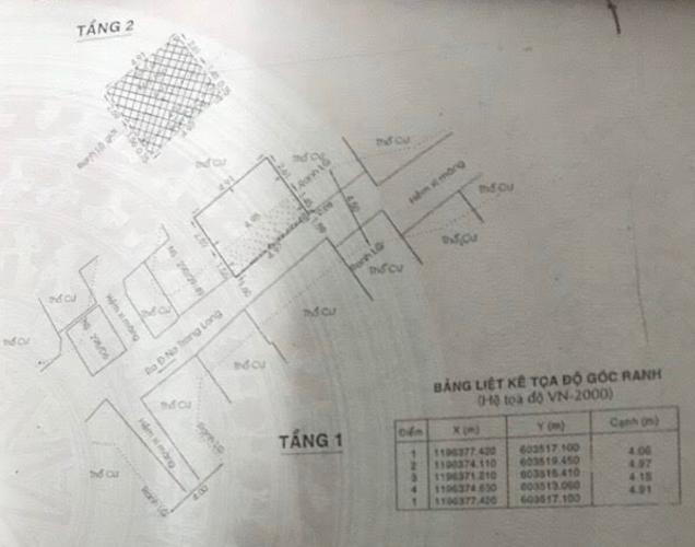 Mặt bằng sàn nhà phố Nơ Trang Long Bình Thạnh Nhà phố hẻm 1.5m đường Nơ Trang Long Bình Thạnh, pháp lý rõ ràng