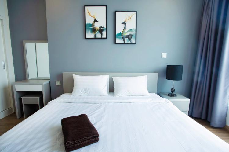 Phòng ngủ căn hộ VINHOMES CENTRAL PARK Bán căn hộ Vinhomes Central Park 1PN, tầng cao, đầy đủ nội thất, view sông Sài Gòn và thành phố