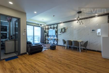 Phòng khách căn hộ THE GOLD VIEW59 Bán căn hộ The Gold View 2PN, tầng 24, nội thất cơ bản, view kênh Bến Nghé