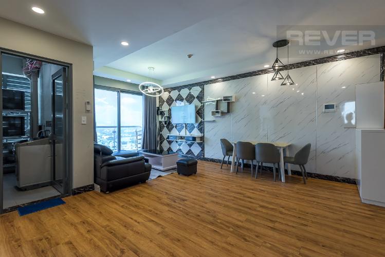 Phòng khách căn hộ THE GOLD VIEW59 Bán căn hộ The Gold View 2PN, tầng 24, nội thất cơ bản, view kênh Bến Nghé