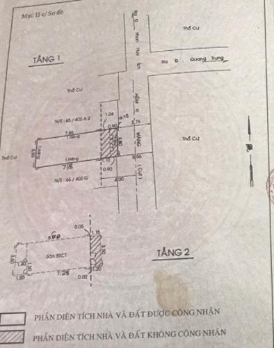 Bản vẽ nhà phố Nguyễn Duy Cung, Gò Vấp Nhà phố hướng Bắc, hẻm trước nhà thông thoáng 1 trục 4m.