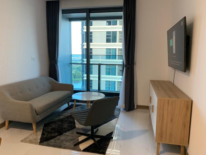 Phòng khách căn hộ Sunwah Pearl  Căn hộ Sunwah Pearl tầng cao đón gió, view thành phố.