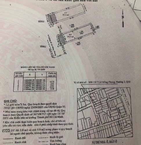 Bản vẽ nhà phố Quận 10 Nhà phố hẻm đường Trần Nhân Tôn kết cấu 1 trệt 1 lầu, pháp lý đầy đủ.