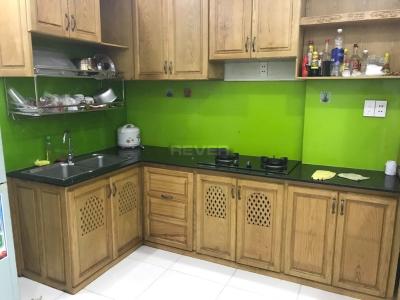 Phòng bếp căn hộ Happy City, Bình Chánh Căn hộ Happy City tầng 12 gồm 2 phòng ngủ, cửa hướng Tây Bắc.