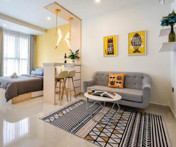 Căn hộ Saigon Royal, Quận 4 Căn Officetel Saigon Royal tầng cao, view ngắm hoàng hôn tuyệt đẹp.