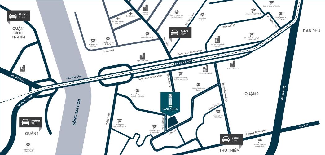 Lancaster Eden - vị trí nhà phố Lancaster Eden