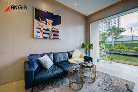 Nhà mẫu phòng khách căn hộ  SKY 89 AN GIA Bán căn hộ Sky 89 tầng thấp, 2 phòng ngủ, diện tích 89m2, ban công hướng Tây, chưa bàn giao.