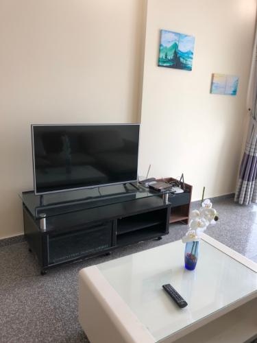 Phòng khách căn hộ Hoàng Anh Thanh Bình Cho thuê căn hộ Hoàng Anh Thanh Bình 3 phòng ngủ tầng cao, diện tích 116m2, nội thất cơ bản