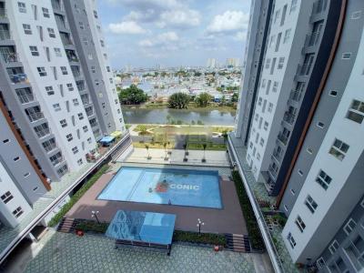 Nội khu Conic Riverside, Quận 8 Căn hộ Conic Riverside không kèm nội thất, view nội khu hồ bơi.