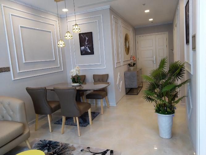 Phòng khách căn hộ Vinhomes Golden River Cho thuê officetel Vinhomes Golden River 2PN, tháp The Aqua 3, đầy đủ nội thất