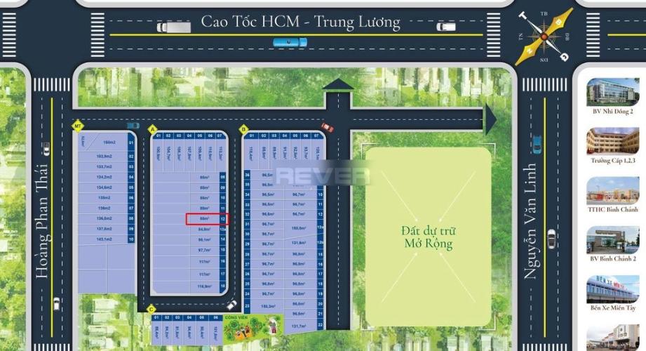 Đất nền dự án New Center Hoàng Phan Thái, Bình Chánh Đất nền dự án New Center diện tích 85m2, cơ sở hạ tầng đồng bộ.