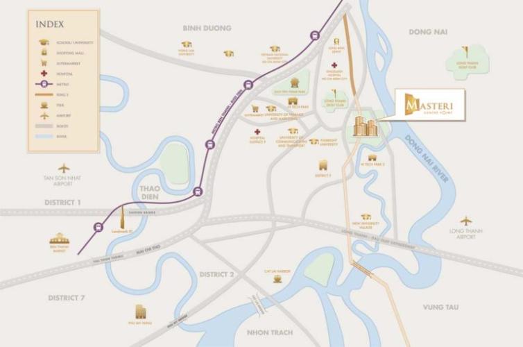 vị trí dự án Masteri Centre Point quận 9 Căn hội Masteri Centre Point tầng 4 view thoáng mát, thiết kế sang trọng.