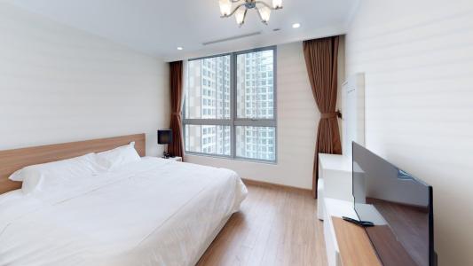 phòng ngủ căn hộ Vinhomes Central Park Căn hộ Vinhomes Central Park đầy đủ nội thất, hướng Tây Nam