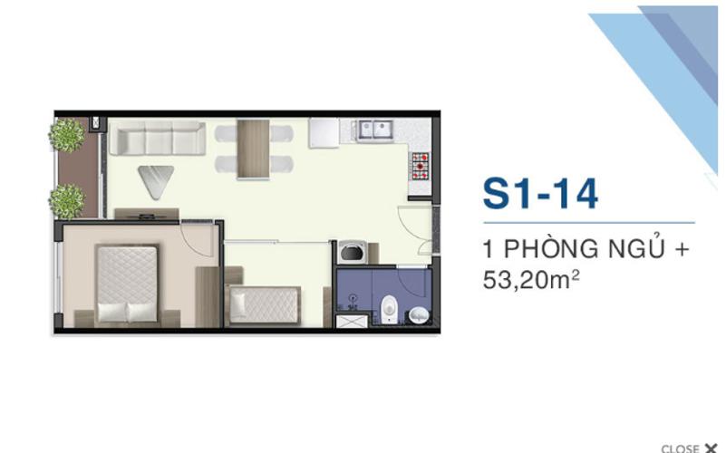 Mặt bằng nội thất  Căn hộ Q7 Saigon Riverside nội thất cơ bản, view nội khu.