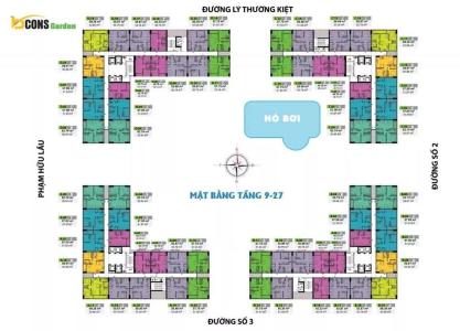 Layout Bcons Garden Căn hộ Bcons Garden tầng trung, tiện ích cao cấp.