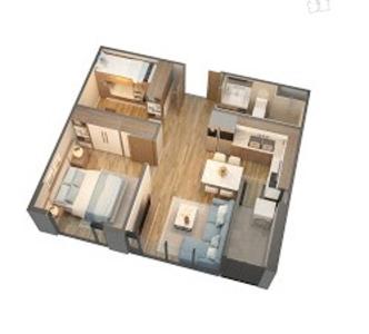 Căn hộ Eco Green Saigon, Quận 7 Căn hộ cao cấp Eco Green SaiGon tầng 6, nội thất cơ bản.