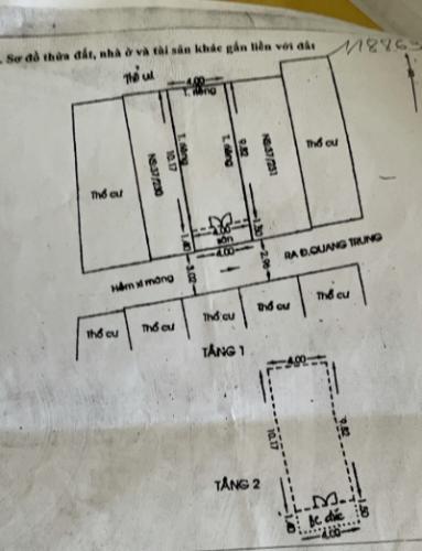 Bản vẽ nhà phố Quang Trung, Gò Vấp Nhà phố hẻm xi măng khu ở an ninh, diện tích 86m2.