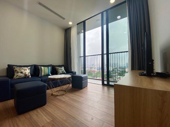 Phòng khách Eco Green Saigon Căn hộ Eco Green Saigon đầy đủ tiện nghi, view thành phố.