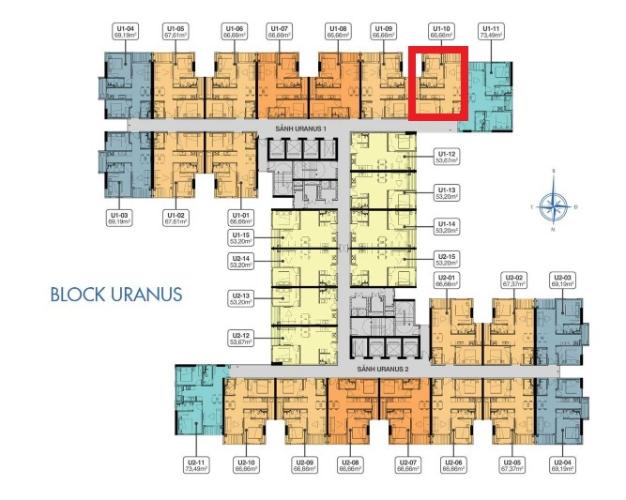 Layout tầng Q7 Saigoon Riverside Bán căn hộ Q7 Saigon Riverside tầng cao nội thất cơ bản, view nội khu.
