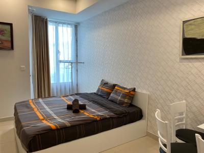 Phòng ngủ officetel chung cư River Gate, Quận 4 Office-tel tầng cao chung cư River Gate ban công hướng Tây Bắc.