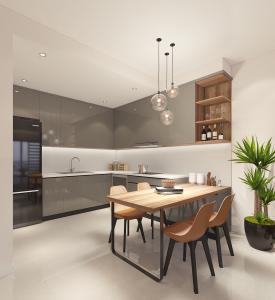 không gian  bếp căn hộ The Sun Avenue Bán căn hộ The Sun Avenue tầng cao, nội thất đầy đủ, hiện đại.