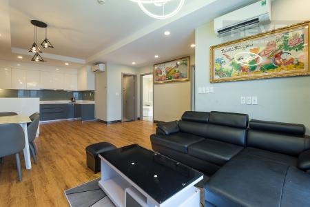 Phòng khách căn hộ THE GOLD VIEW Bán căn hộ The Gold View 2PN, tầng 24, nội thất cơ bản, view kênh Bến Nghé