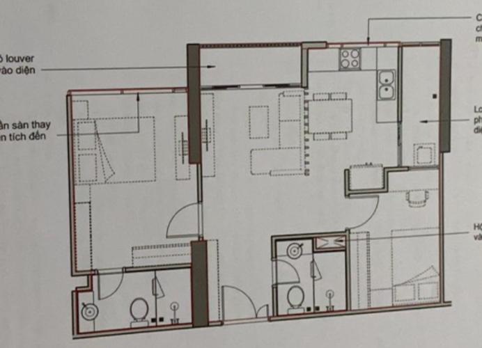 Layout căn hộ Eco Green Saigon Căn hộ Eco Green Saigon đầy đủ nội thất, view Bitexco Quận 1.