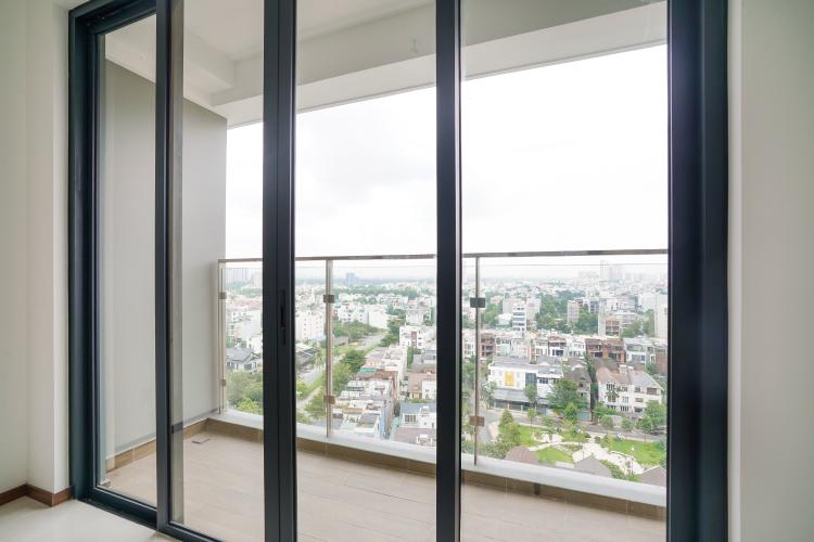 Ban công One Verandah Quận 2 Căn hộ One Verandah tầng sân vườn, nội thất cơ bản.