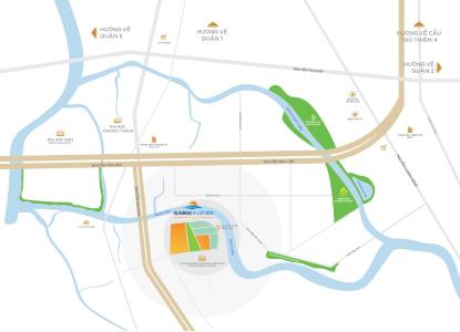 Vị trí căn hộ Sunrise Riverside Căn hộ Sunrise Riverside view sông thoáng mát, nội thất cơ bản.