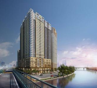 Căn hộ Saigon Royal, Quận 4 Căn Officetel Saigon Royal tầng cao, view ngắm hoàng hôn tuyệt đẹp.