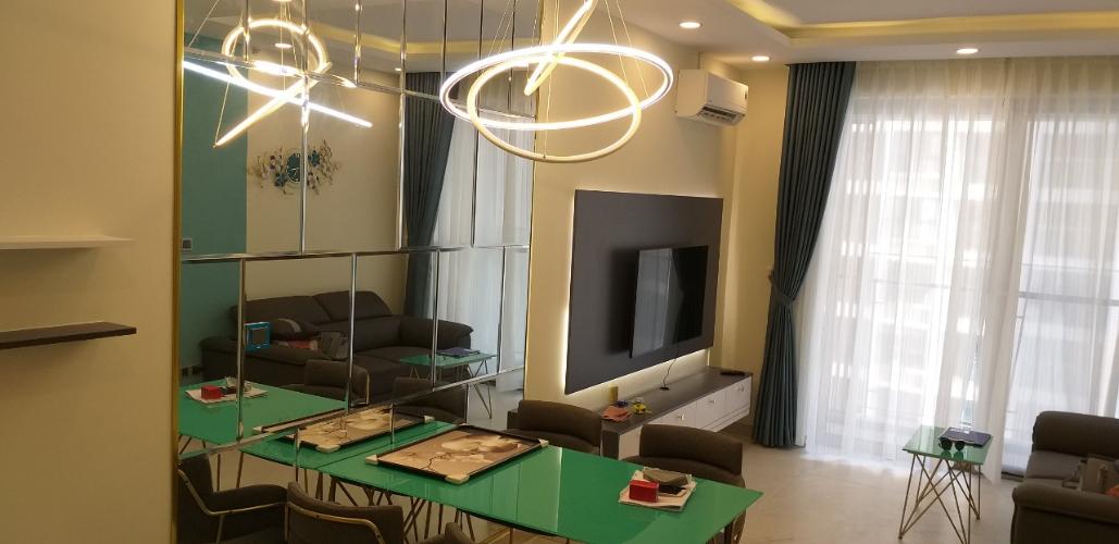 Phòng khách Phú Mỹ Hưng Midtown, Quận 7 Căn hộ Phú Mỹ Hưng Midtown ban công hướng Nam, đầy đủ nội thất