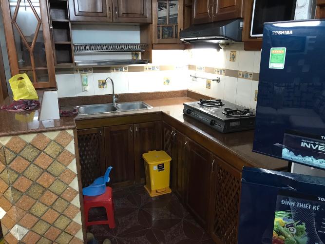 Phòng bếp căn hộ Miếu Nổi, Bình Thạnh Căn hộ Miếu Nổi tầng 14 cửa hướng Bắc, đầy đủ nội thất.