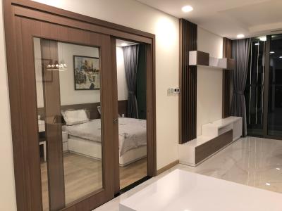 Phòng ngủ Vinhomes Central Park Căn hộ Vinhomes Central Park, tầng trung đầy đủ nội thất