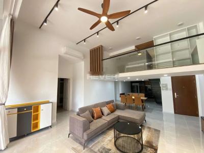 Phòng khách The Art, Quận 9 Shophouse The Art hướng Tây Bắc, đầy đủ nội thất.