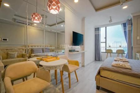 Phòng khách River Gate, Quận 4 Căn hộ Officetel RiverGate Residence tầng trung, hướng Tây Bắc.