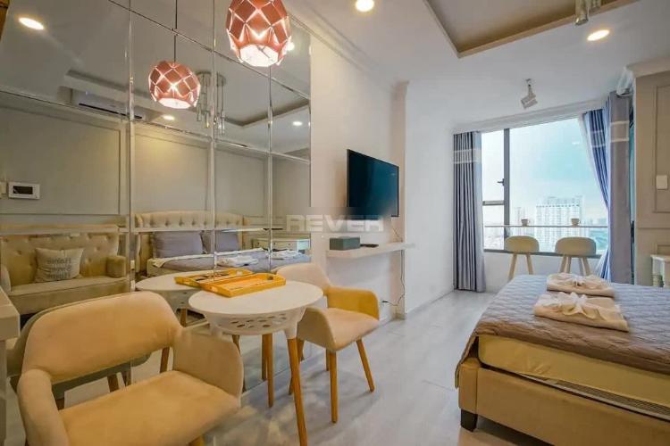 Phòng khách River Gate, Quận 4 Căn hộ Officetel RiverGate Residence tầng trung, hướng Tây Bắc.