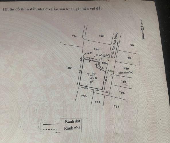 Tân Hoà Đông, quận 6 Nhà cấp 4 hẻm đường Tân Hoà Đông, pháp lý rõ ràng