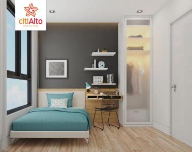Nhà mẫu CitiAlto, Quận 2 Căn hộ CitiAlto nội thất cơ bản, ban công hướng Đông Nam.