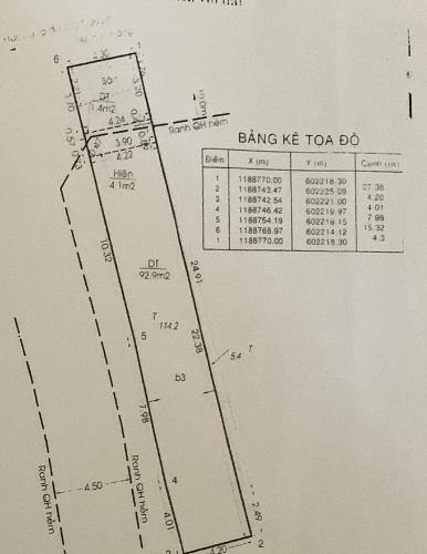 Bản vẽ Nhà phố hướng Tây Bắc, hẻm xe hơi, sân trước nhà rộng rãi.