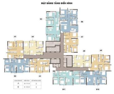 Mặt bằng  căn hộ Eco Green Saigon Căn hộ Eco Green Saigon đầy đủ nội thất, view Bitexco Quận 1.