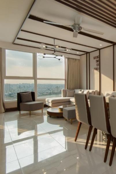 Phòng khách căn hộ Thảo Điền Pearl Căn hộ Thảo Điền Pearl tầng cao ban công Đông Nam, đầy đủ tiện ích.