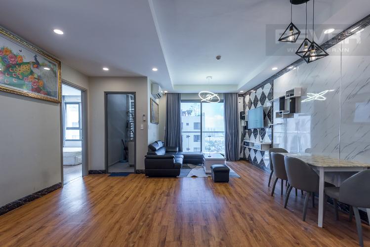 Phòng khách căn hộ THE GOLD VIEW Bán căn hộ The Gold View 2PN, tầng 24, nội thất cơ bản, view kênh Bến Nghé