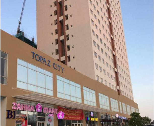 Building căn hộ Topaz City Căn hộ Topaz City tầng trung ban công đón gió, nội thất đầy đủ.