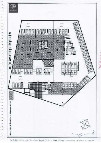 Layout căn Penhouse dự án Precia quận 2 Căn hộ Penthouse Precia hướng Đông Nam, nội thất cơ bản.